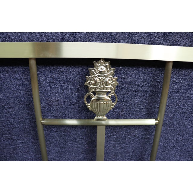 Hollywood Regency Wesley Allen Brass King Headboard For Sale - Image 3 of 11