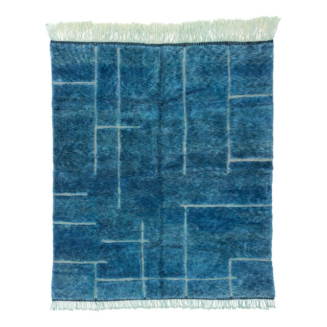 Hand-Knotted Wool Rug by Azele Studio For Sale