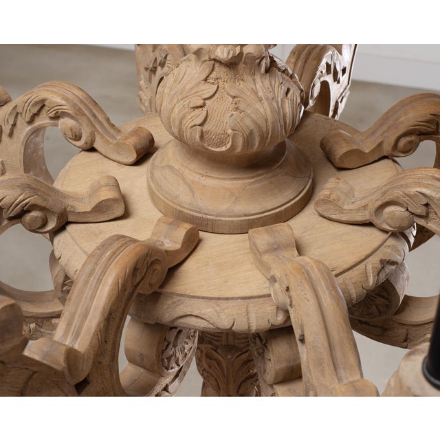 Rh French Baroque Style Carved Wood 8-Arm Chandeliers - Pair For Sale - Image 18 of 18