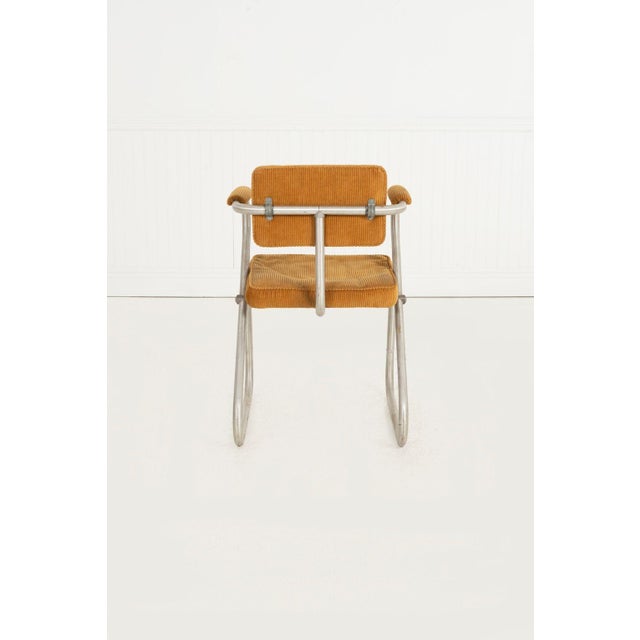 Goldenrod Warren McArthur Aluminum Side Chair Circa 1945 For Sale - Image 8 of 12
