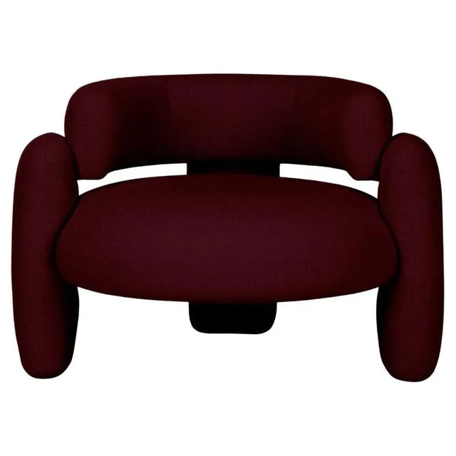 Textile Embrace Lago Bordeaux Armchair by Royal Stranger For Sale - Image 7 of 7
