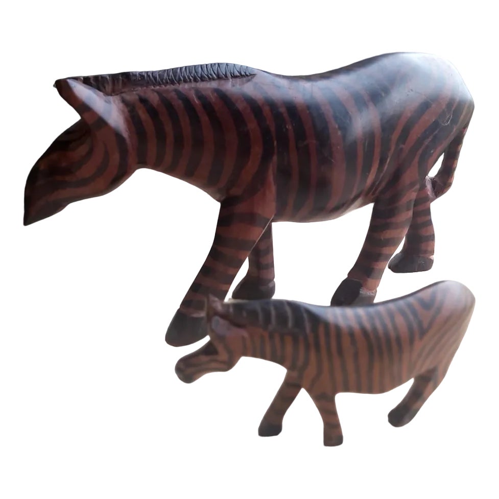 Zebra with Foal, 1980s, Set of 2 | Chairish