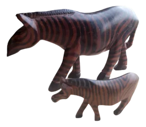 Zebra with Foal, 1980s, Set of 2