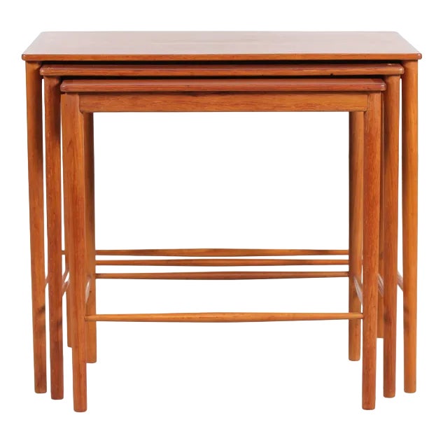 Danish Nesting Tables in Teak by Kaj Winding for P. J. Furniture, 1960s, Set of 3 For Sale