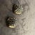 1950s Costume Jewelry Gilt Metal and Crystals Italian Toppe Clip on Earrings For Sale - Image 4 of 7