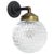 Mid-Century Modern Clear Glass Vintage Industrial Brass Cast Iron Sconces Wall Lights For Sale - Image 3 of 6