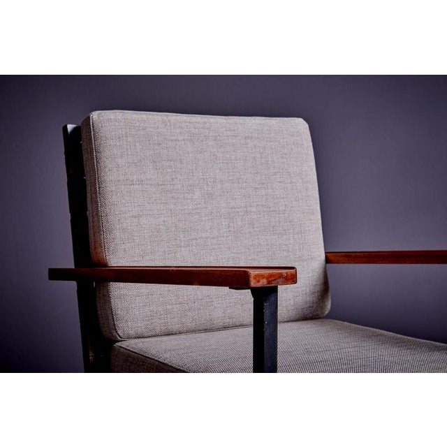 Set of Armchair and Ottoman with Walnut Armrests attributed to Carl Auböck, 1950s For Sale - Image 13 of 18