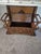 Vintage Carved Oak Monk's Bench For Sale - Image 4 of 10