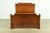 French Ethan Allen French Louis Philippe Burl Wood Queen Size Bed For Sale - Image 3 of 12