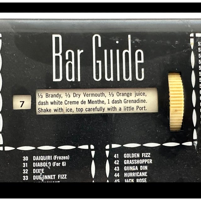 Vintage MCM Bar Functional Guide Cocktail Recipe Rolodex&nbsp; Contains a directory of 80 different cocktail recipes....