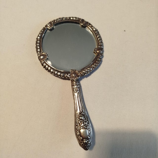 Vintage Silver Hand Mirror, 1930s For Sale - Image 16 of 16