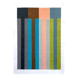 Color Pencil Drawing With Multicolor Stripes