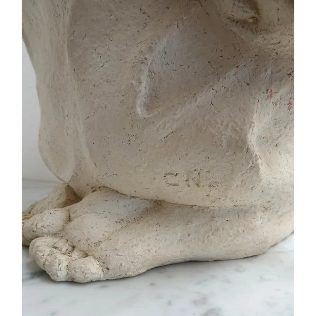 Large Vintage Art Ceramic Sculpture of Woman Feeding Baby, 1980s For Sale - Image 10 of 16