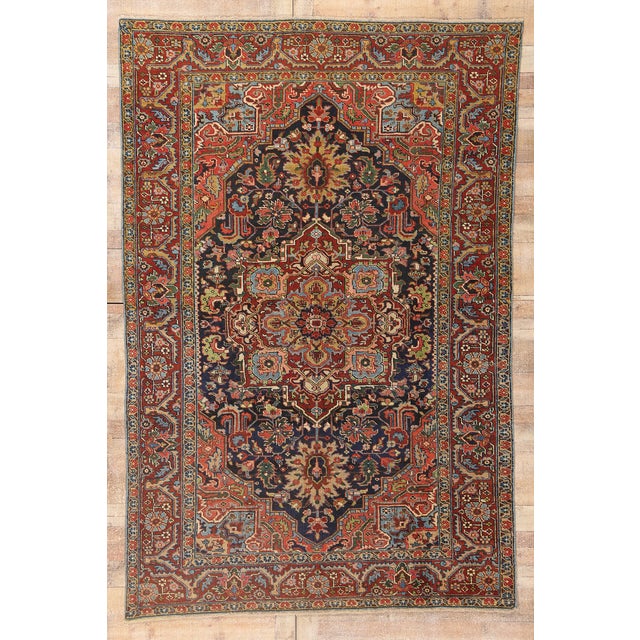 Late 19th Century Persian Heriz Rug, 06'05 X 09'07 For Sale - Image 10 of 10