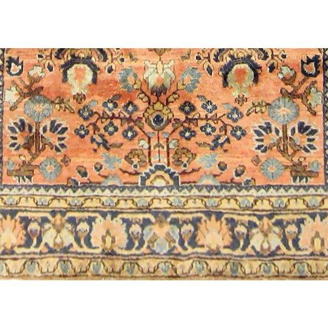1910s Antique Persian Sarouk Oriental Rug, in Small size, with Intricate Floral Design For Sale - Image 5 of 5