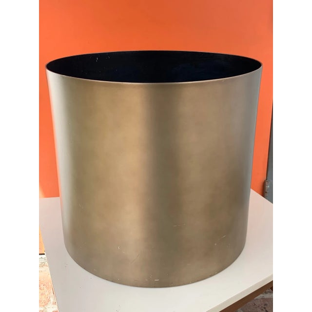 1970s Extra Large Paul Mayen Aluminum Planter in Bronze Finish For Sale - Image 12 of 12