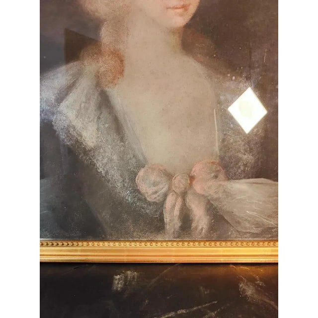 French Artist, Portrait, 18th Century, Pastel Drawing, Framed For Sale - Image 7 of 12