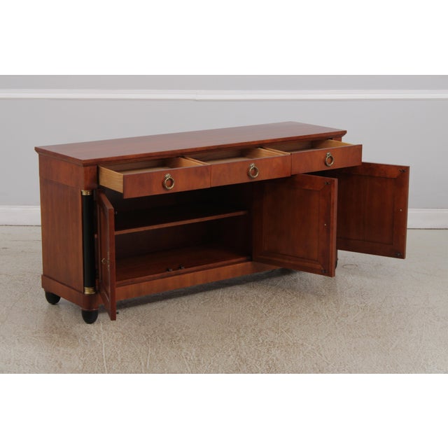 1980s Baker Cherry French Empire Sideboard For Sale - Image 5 of 17