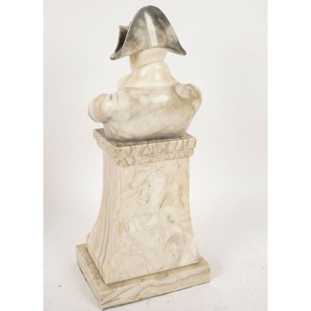 Signed Valmore Gemignani Marble Bust of Napoleon on Pedestal / Italian Art Deco Neoclassical Sculpture For Sale In Los Angeles - Image 6 of 10