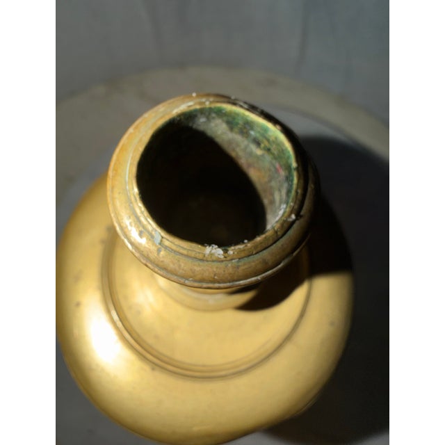 Pair of 19th Century Spanish Baroque Style Brass Candlesticks - 14.5" H For Sale In Dallas - Image 6 of 12