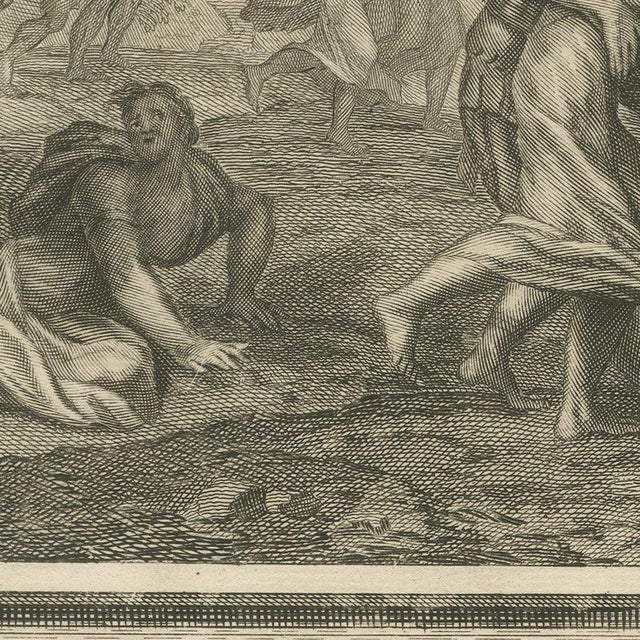 Pieter Mortier, The Levite's Concubine and the Daughters of Shiloh, 1700, Engraving For Sale - Image 6 of 12