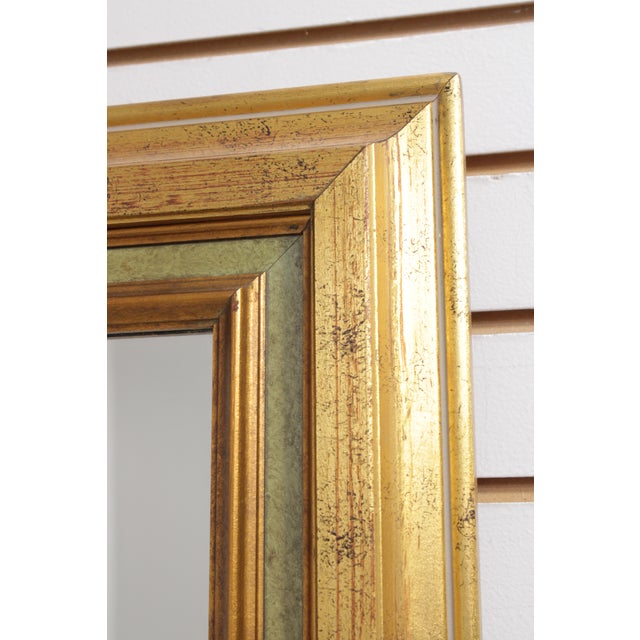 Vintage Rectangular Gold Finish Mirror For Sale - Image 10 of 13