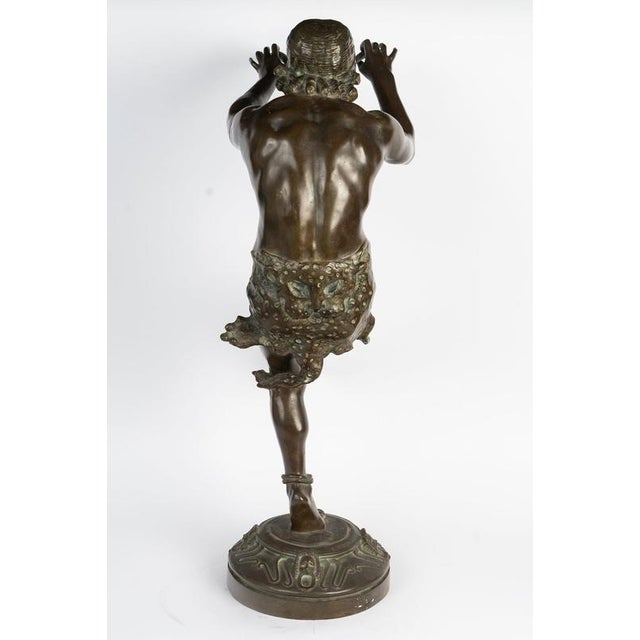 E. Piron, The Piper, 1900, Bronze For Sale - Image 4 of 9