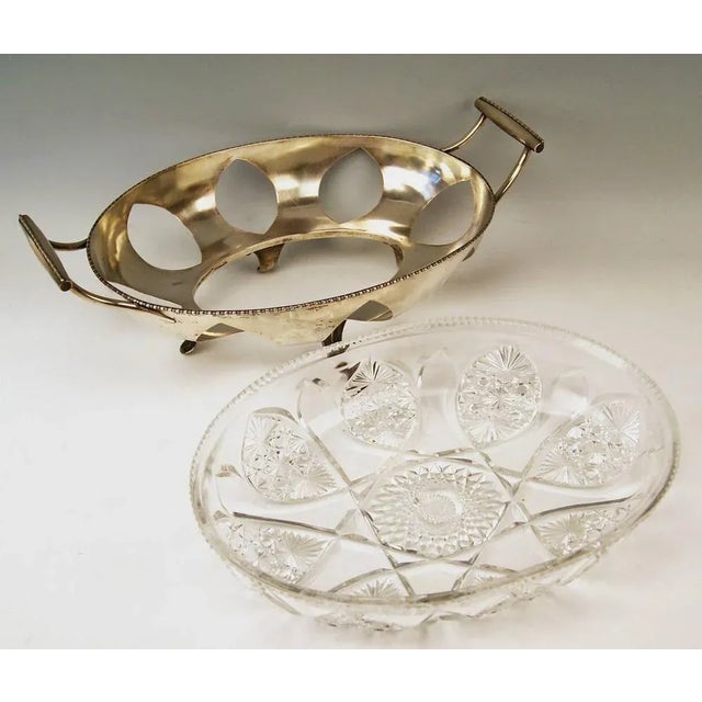 Large Austrian Silver Bowl with Glass Liner, 1900-1910 For Sale - Image 5 of 9