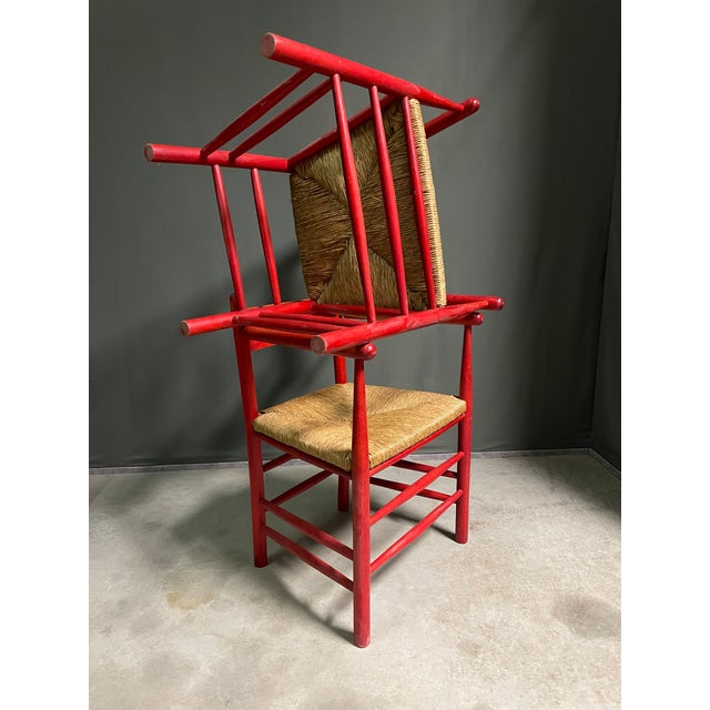 1970s French Straw Seat Armchairs, 1970s, Set of 2 For Sale - Image 5 of 11