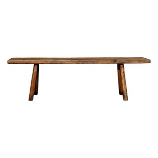 Antique Fir Bench, 1800s For Sale