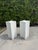Vintage 30” Sculptural White Plaster Pedestals, a Pair For Sale In Naples, FL - Image 6 of 12