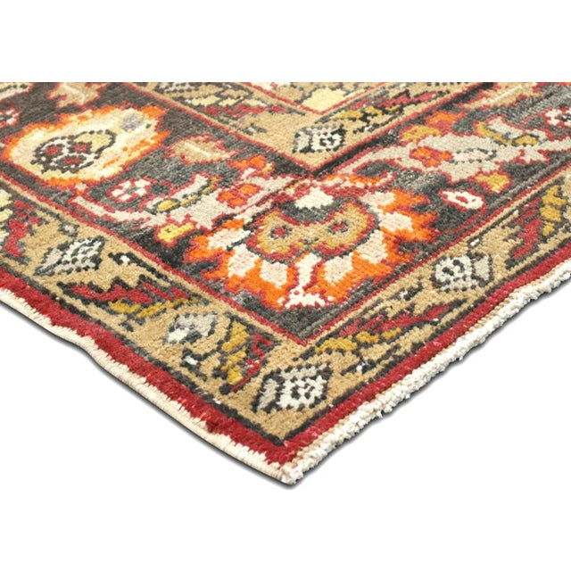 Traditional 1920s Turkish Oushak Rug For Sale - Image 3 of 7
