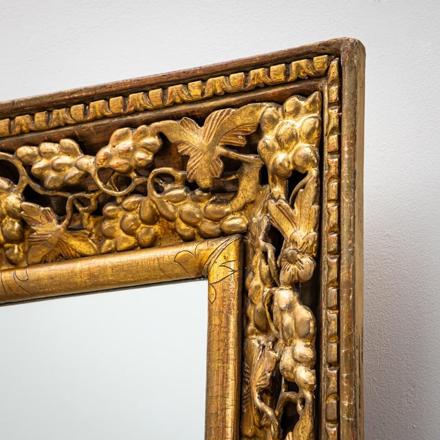 19th Century Gilt Wall Mirror with Grape Motif, Italy For Sale - Image 6 of 7