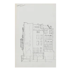 1960s "Water and Old Slip P2.68" Pen and Ink on Paper Painting by Eve Nethercott