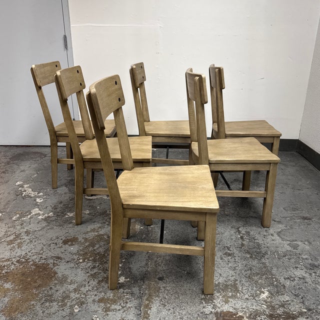 Wood Pottery Barn Benchwright Dining Chairs, Set of Six For Sale - Image 7 of 12