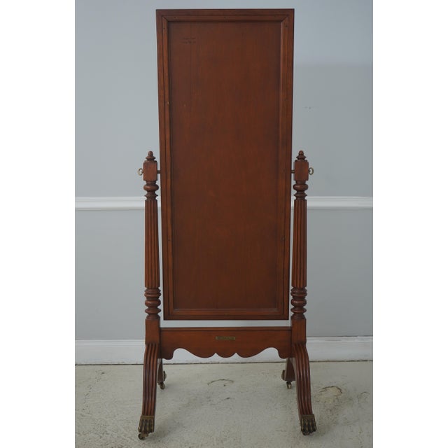 Ethan Allen Mahogany Tall Cheval Dressing Mirror For Sale - Image 11 of 13