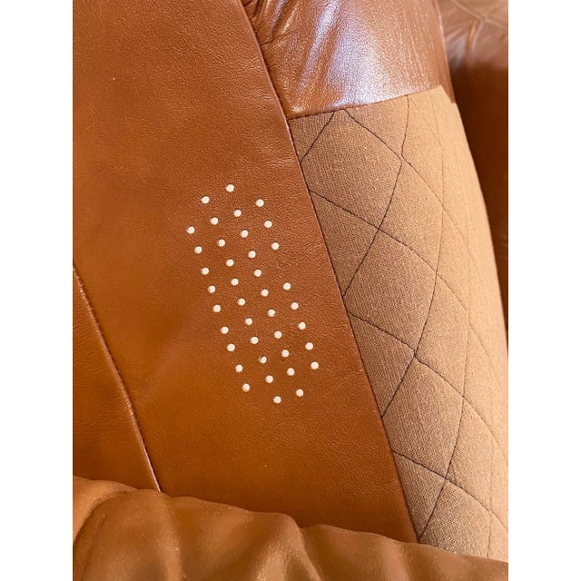 Set of Piumotto Model Leather Armchairs by Arrigo Arrigoni for Busnelli, 1970s For Sale - Image 17 of 18