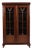 Display Cabinet in Hand-Polished Mahogany with Glass Doors, 1900 For Sale