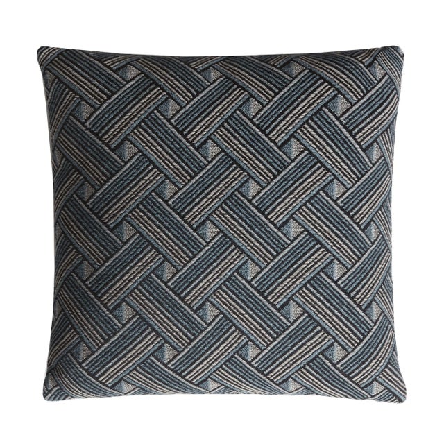 Early 21st Century Major Collection Cushion in Teal Velvet with Fringes from Lo Decor For Sale - Image 5 of 5