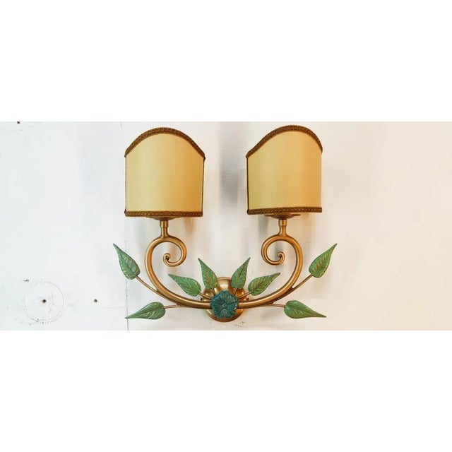 Brass and Vellum Wall Sconce For Sale - Image 6 of 9