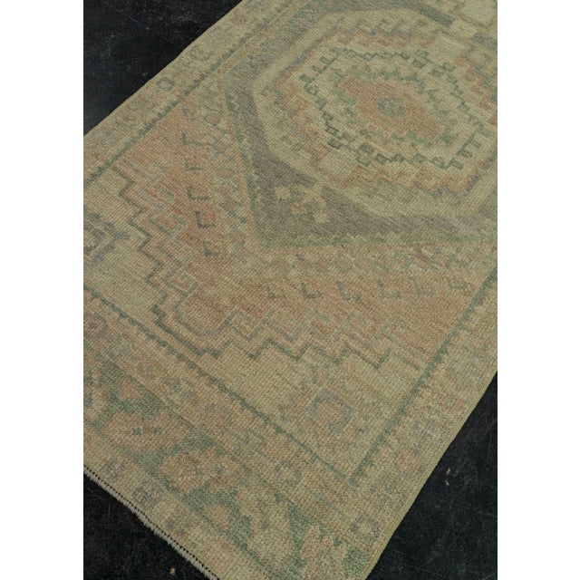 Brown Turkish Oushak Rug 3' x 10'1" #20236 For Sale - Image 8 of 8