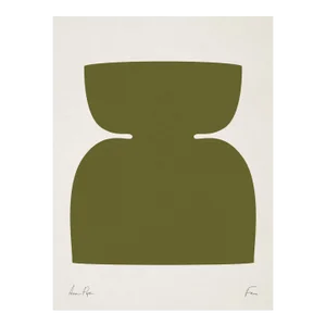 Contemporary Abstract Khaki Giclee Print