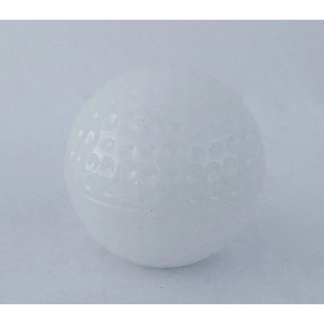 Vintage; C.1950's Anchor Hocking white milk glass, golf-ball shaped lidded decorative object/container. A perfect gift for...