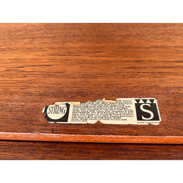 1960s Mid Century Record Cabinets Set of Two by Strings Wall Shelving Designers Nils and Kajsa For Sale - Image 10 of 11