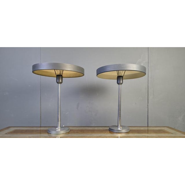 Metal Vintage Desk Lamps by Louis Kalff, 1960s, Set of 2 For Sale - Image 7 of 10