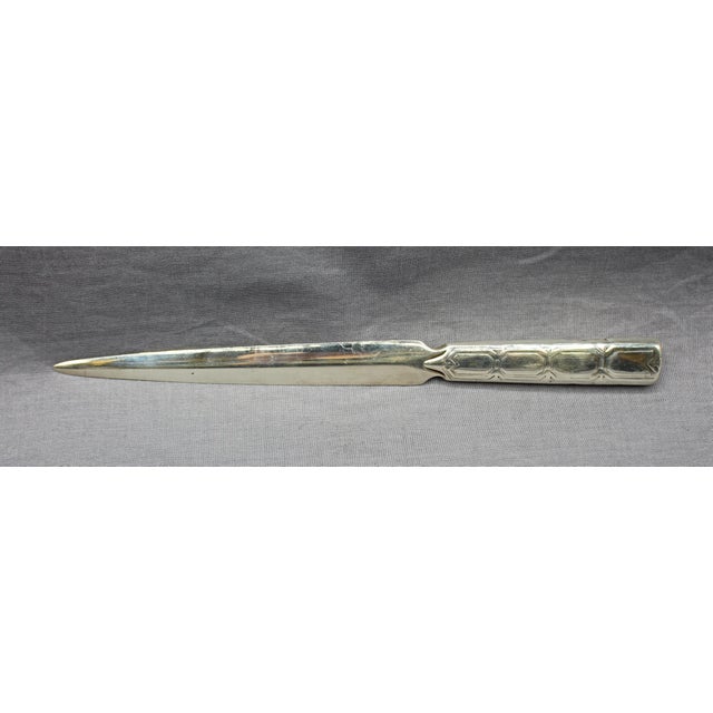 1947-55 Tiffany & Co. Sterling Silver Deco-Art Moderne Letter Opener For Sale In Raleigh - Image 6 of 9