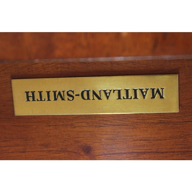 Maitland Smith Leather Top Oval Partners Desk For Sale - Image 18 of 18