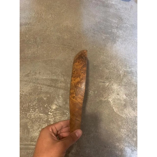 Burnt Umber Wooden Fish Dish For Sale - Image 8 of 9