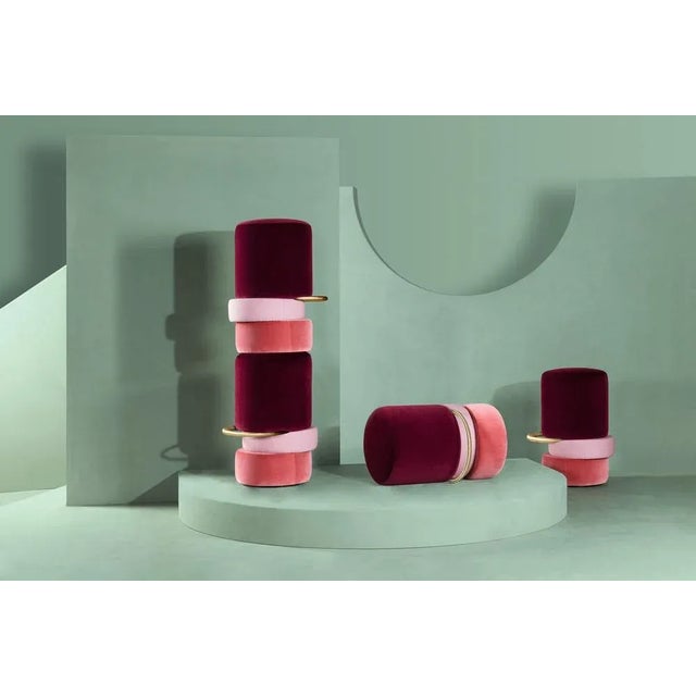 Metal Lipstick Bar Stools by Royal Stranger, Set of 4 For Sale - Image 7 of 9