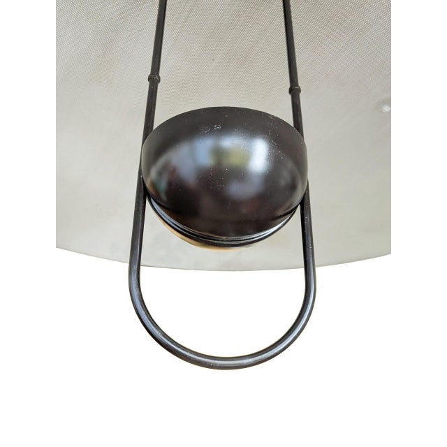 Large Black Painted and Perforated Metal Pendant Lamp by Orni Halloween for Artemide, 1970s For Sale - Image 11 of 18